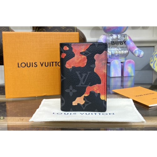 Louis Vuitton M81784 Pocket Organizer Wallet in Sunrise Monogram Eclipse coated canvas