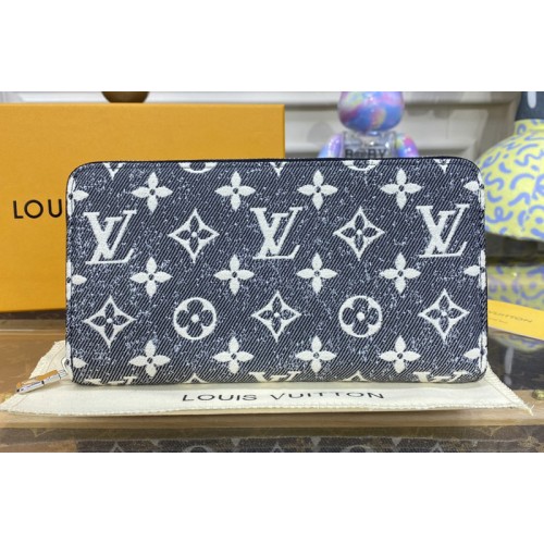 Louis Vuitton M81858 Zippy wallet in Gray Monogram Jacquard Denim