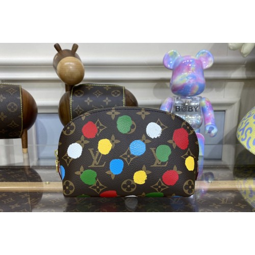 Louis Vuitton M81895 LVxYK Cosmetic Pouch in Monogram coated canvas with 3D Painted Dots print