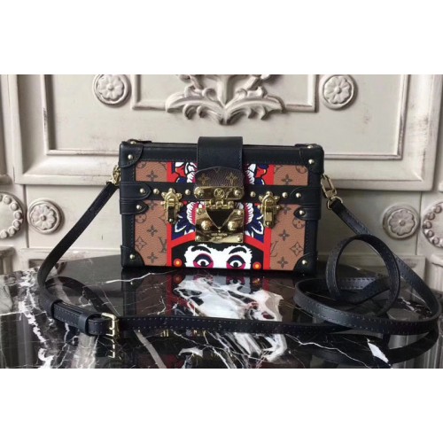 Louis Vuitton M50016 Petite Malle Bag in Monogram Canvas and Leather