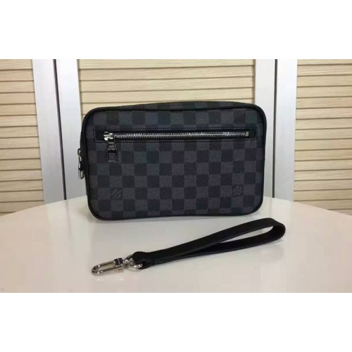 Louis Vuitton N41664 Kasai Clutch in Damier Graphite canvas