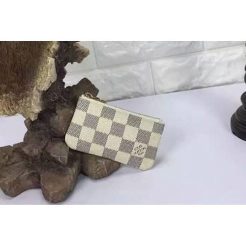 Louis Vuitton N62659 Key Pouch in Damier Azur Canvas