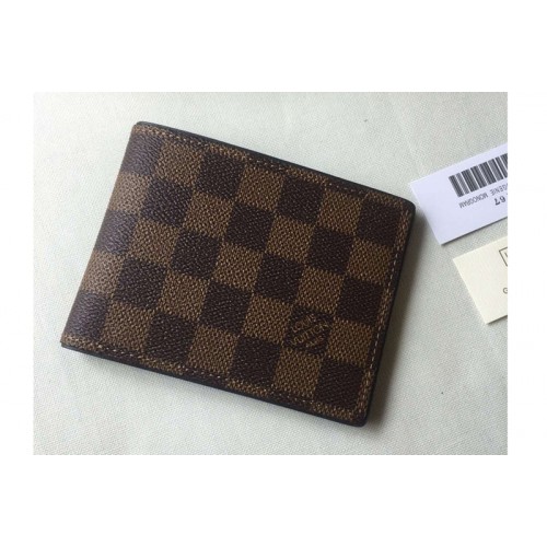 Louis Vuitton N63167 Multiple Wallet in Damier Ebene Canvas