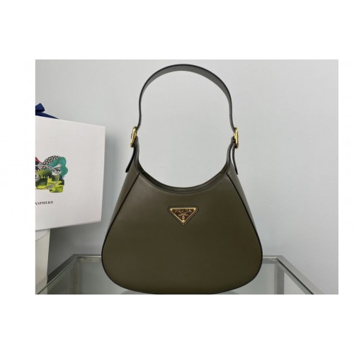 Prada 1BC179 Leather shoulder bag in Green Leather