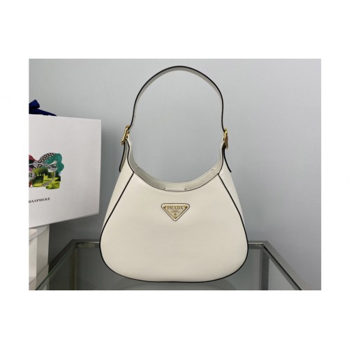 Prada 1BC179 Leather shoulder bag in White Leather
