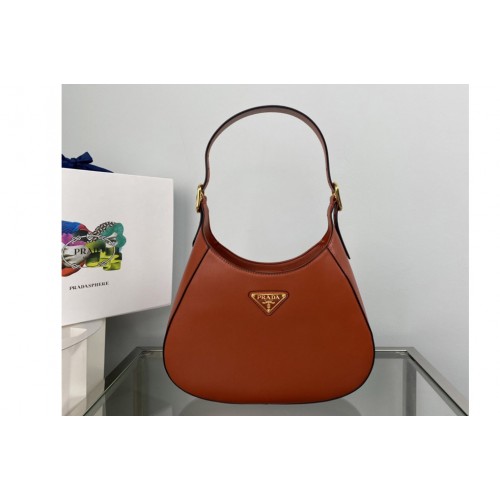 Prada 1BC179 Leather shoulder bag in Orange Leather