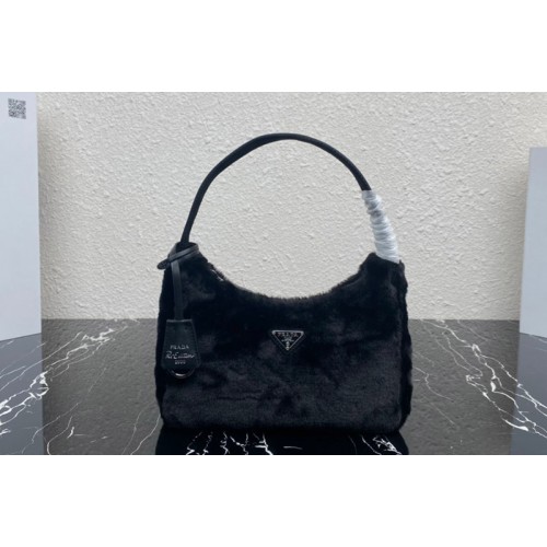 Prada 1NE515 Re-Edition 2000 Terry mini-bag in Black Terry