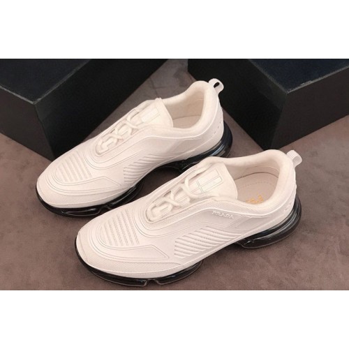 Mens Prada 2EG298 Cloudbust Air sneakers in White Leather