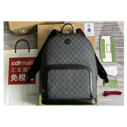 Gucci Backpack with Interlocking G in Black Supreme canvas