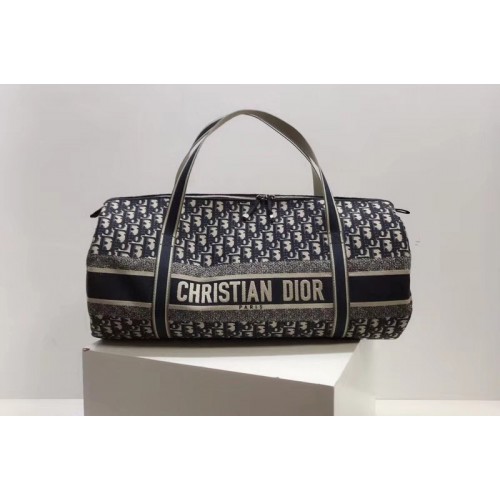 BEIGE AND BLACK DIOR OBLIQUE JACQUARD DUFFLE BAG in Beige and black Dior Oblique jacquard