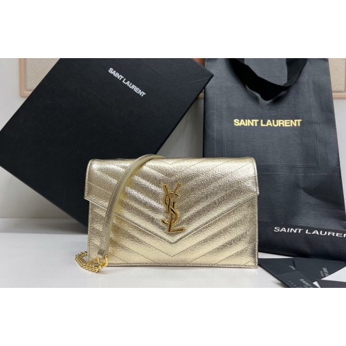 YSL Envelope Chain Wallet IN Gold LAMBSKIN