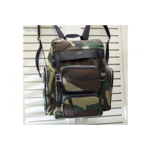 YSL Cotton Hunting Multi-Pocket Rucksack Backpack Camouflage