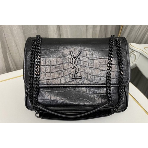 YSL NIKI MEDIUM Bag IN CROCODILE-EMBOSSED LEATHER