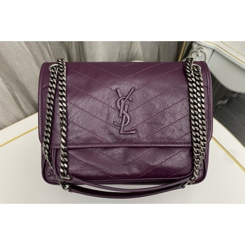 YSL NIKI MEDIUM bag IN Purple VINTAGE LEATHER