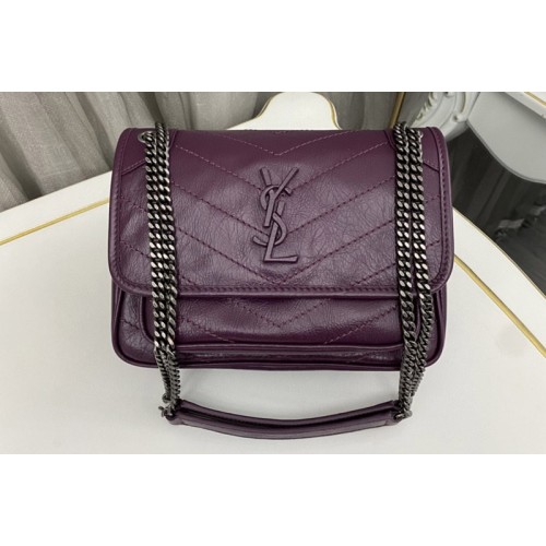 YSL NIKI Baby bag IN Purple VINTAGE LEATHER