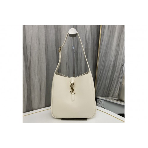 YSL LE 5 A 7 SOFT SMALL bag IN White SMOOTH LEATHER
