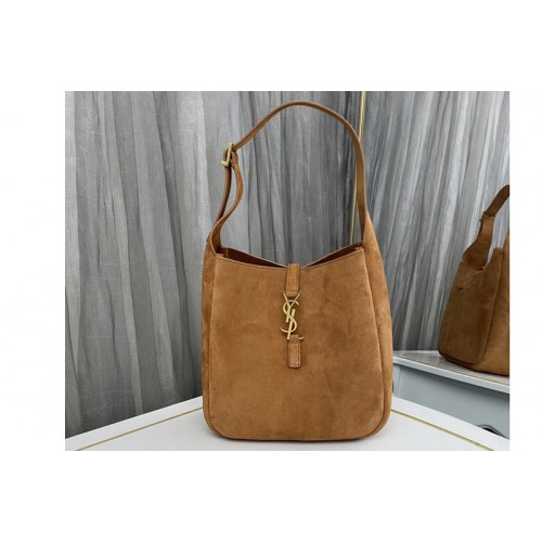 YSL LE 5 À 7 SUPPLE SMALL bag IN Brown Suede