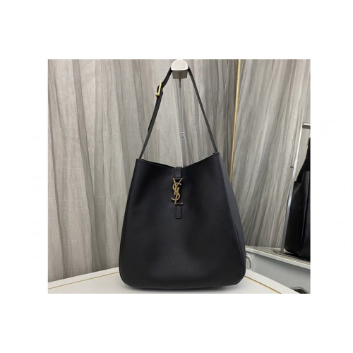 YSL LE 5 A 7 SUPPLE LARGE IN Black SMOOTH LEATHER