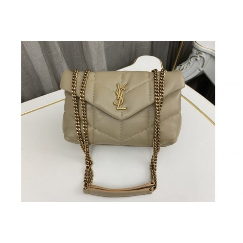 YSL TOY PUFFER Bag IN Beige LEATHER