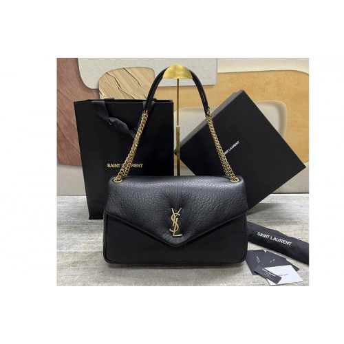 YSL CALYPSO LARGE bag IN Black GRAINED LAMBSKIN