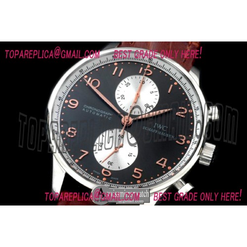 IWC Portuguese Chrono SS/LE Blk Grey/Wht A-7750 New Improved 29J Version