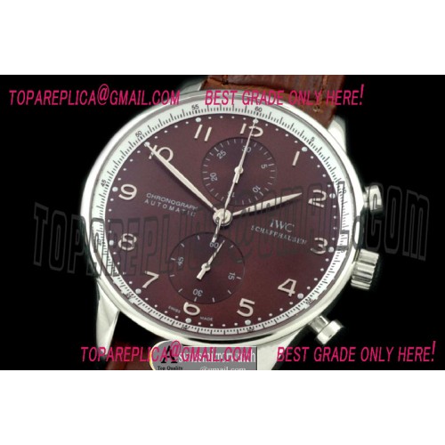 IWC Portuguese Chrono SS/LE Brown A-7750 New Improved 29J Version