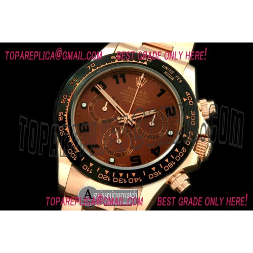 Rolex Daytona 2013 RG/RG Brown Num A-7750 Sec@6