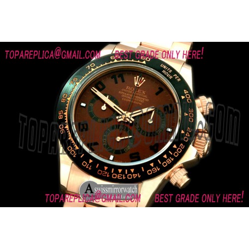 Rolex Daytona 2013 RG/RG Brown Num A-7750 Sec@6