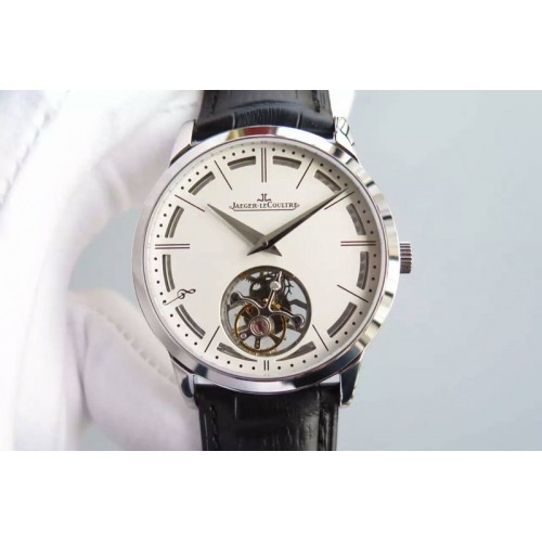 Vacheron Constantin Master Ultra Thin Tourbillon SS White Dial on Black Leather Strap