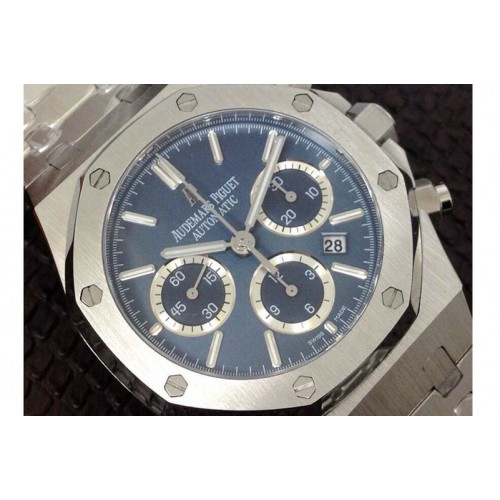 Audemars Piguet 26320 Royal Oak Chronograph SS Blue Dial on SS Bracelet A7750