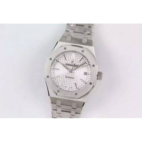 Audemars Piguet Royal Oak 37mm 15450 SS JF 1:1 Best Edition Silver Dial on SS Bracelet A3120