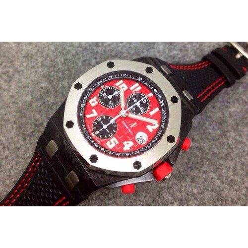 Audemars Piguet Royal Oak Offshore Singapore Grand Prix Forged Carbon Best Edition on Leather Strap A7750