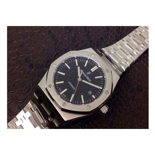 Audemars Piguet Royal Oak 41mm 15400 1:1 Best Edition Black Dial on SS Bracelet MIYOTA9015