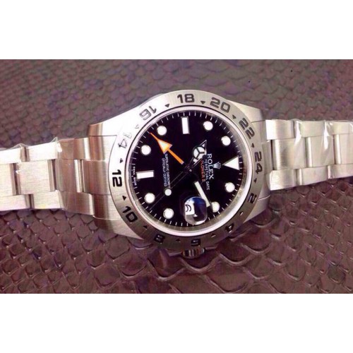 Rolex 2011 Explorer II 42mm Ultimate Edition SS Black Dial on Bracelet Swiss SA3135