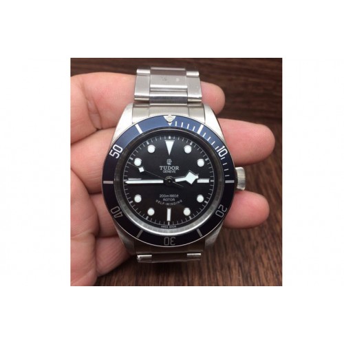 Tudor Heritage Black Bay ZF Best Edition Blue Bezel Black Dial on SS Bracelet A2824