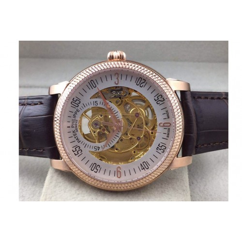 Patek Philippe Calastrava Skeleton RG/LE White A2824