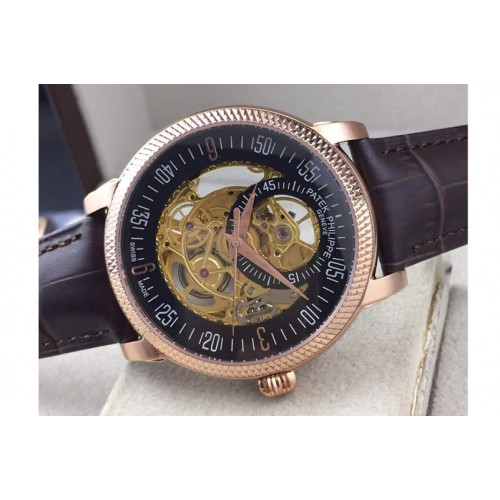 Patek Philippe Calastrava Skeleton RG/LE White Black