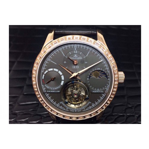 Jaeger-LeCoultre Tourbillon Moonphase/PR RG/LE Black Dails
