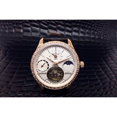 Jaeger-LeCoultre Tourbillon Moonphase/PR RG/LE White Dails