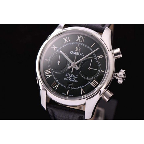 Omega De Ville Chrono SS/LE Blck Dial A9300