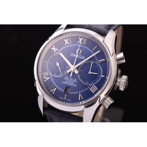 Omega Omega De Ville Chrono SS/LE Blue Dial A9300