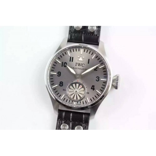 IWC Big Pilot "Markus Buhler" IW5003 Turbine Movement V6F Best Edition Grey dial on leather strap