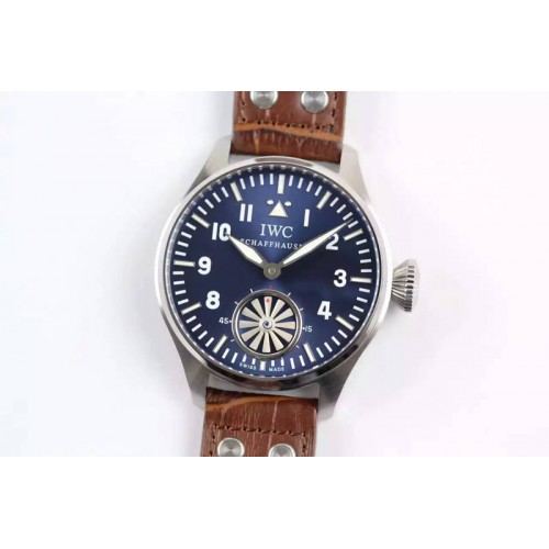 IWC Big Pilot "Markus Buhler" IW5003 Turbine Movement V6F Best Edition Blue Dial on Leather Strap A6498