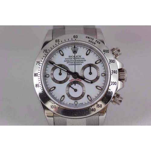 Rolex Daytona 116520 JF White Dial on SS Bracelet A7750