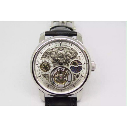 Vacheron Constantin Skeleton Tourbillon Moonphase/PR SS/LE White