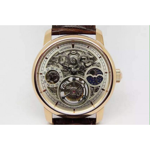 Vacheron Constantin Skeleton Tourbillon Moonphase/PR RG/LE White