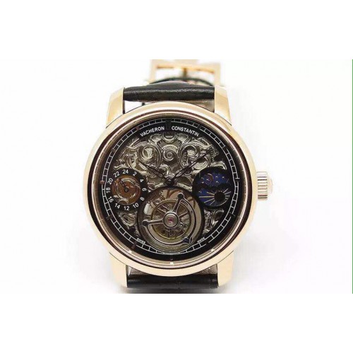 Vacheron Constantin Skeleton Tourbillon Moonphase/PR RG/LE Black