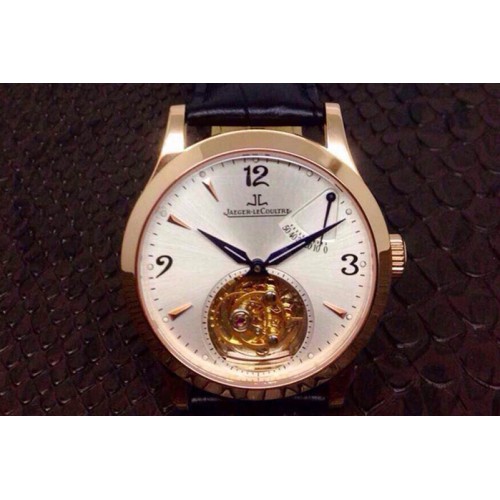 Jaeger Lecoultre Regulator Tourbillon Rose Gold Bezel Replica Watches