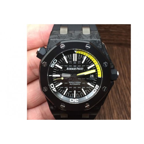 Audemars Piguet Royal Oak Offshore Diver Forged Carbon 1:1 JF Best Edition on Rubber Strap A2824 V5