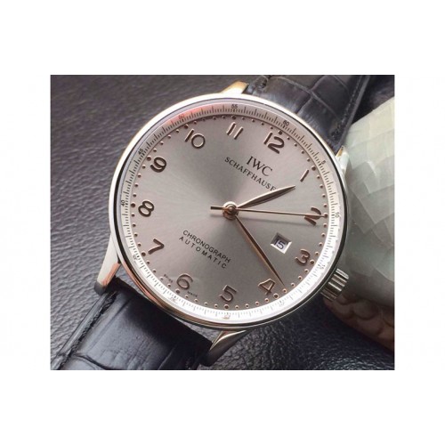 IWC Portuguese 1:1 Best Edtion 89000 Movement  SS/LE Grey Dial